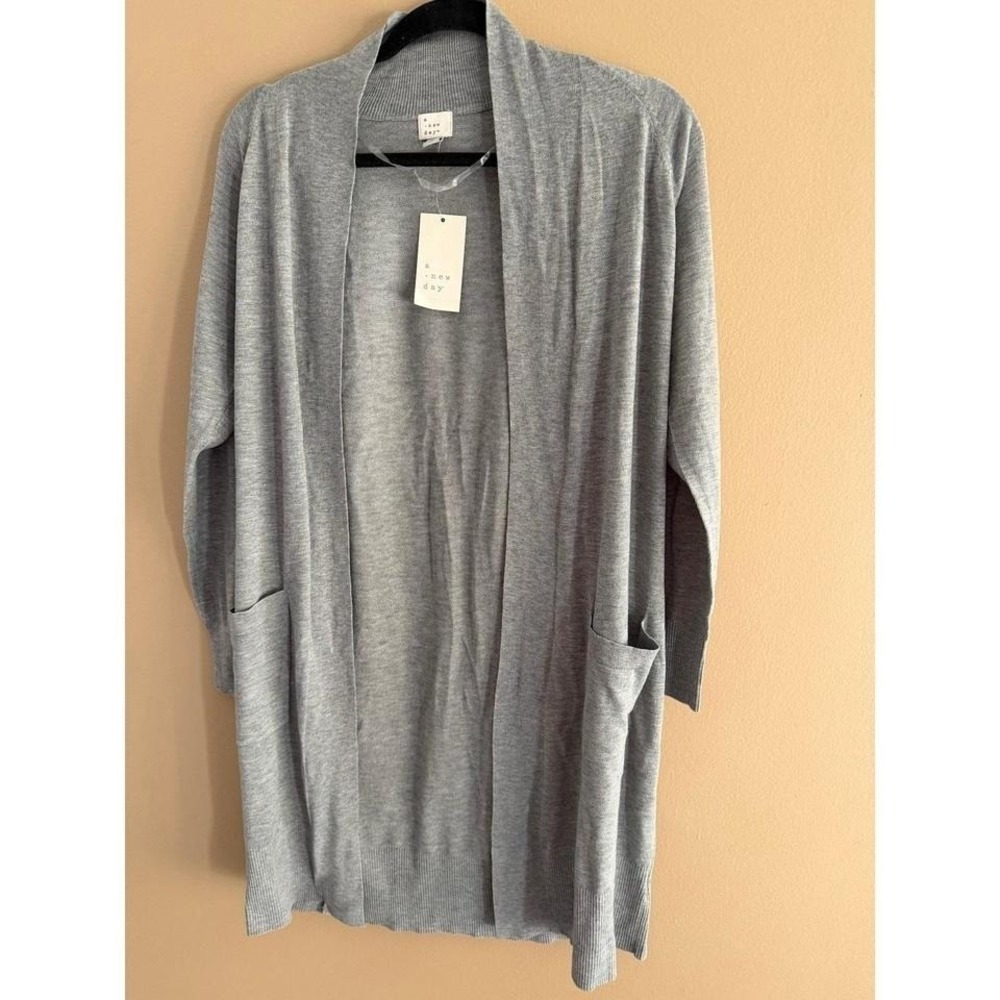 XS lightweight Grey Open Sweater